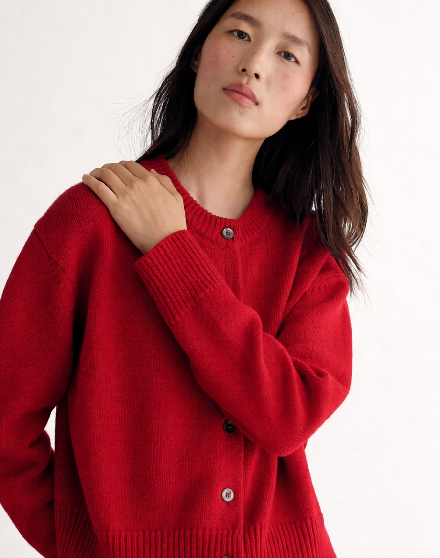 The Easy Cardigan - Carmine