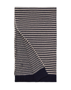 The Winter Weekend SCARF - Navy & Lait