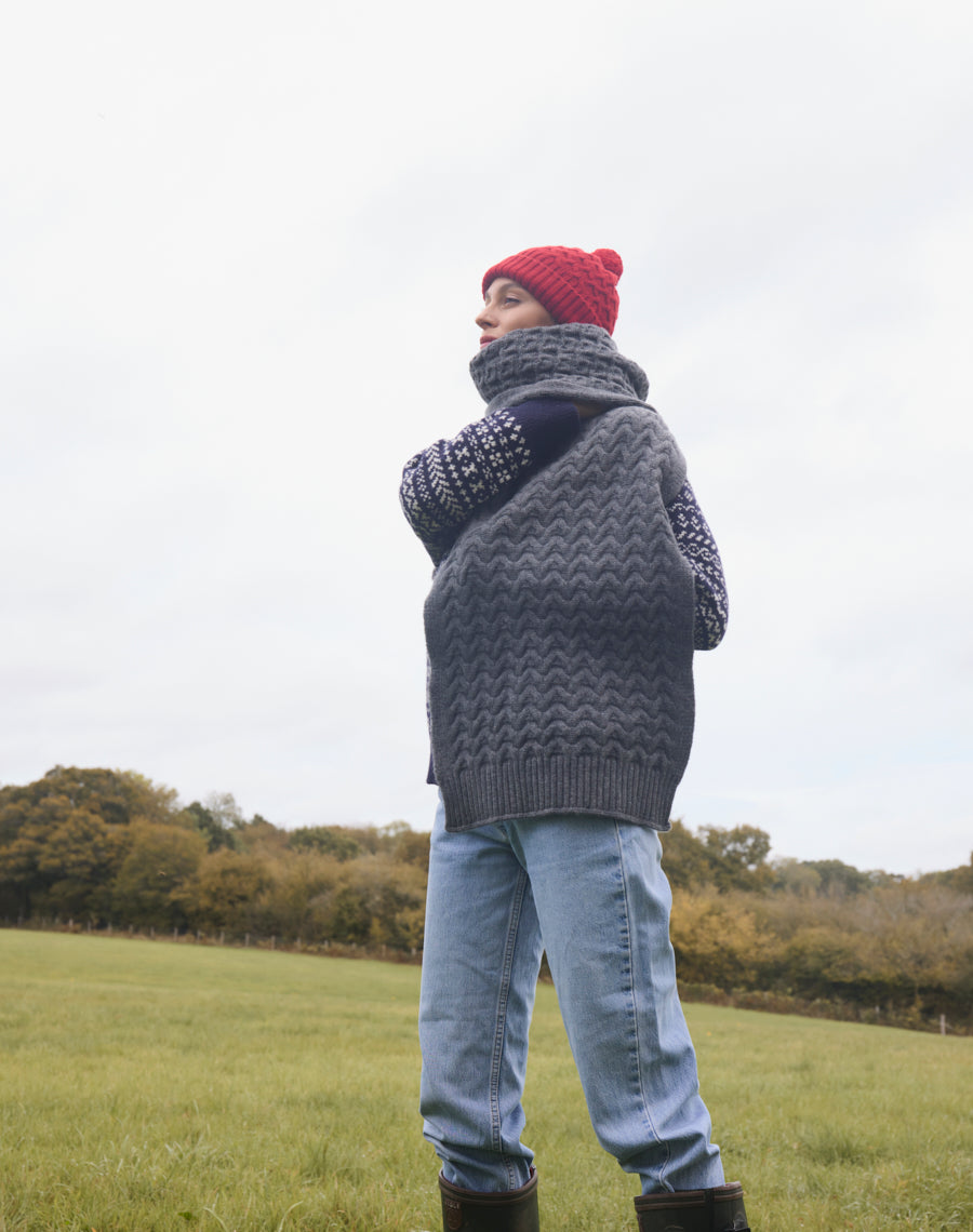 The Border Cable Scarf - Fossil