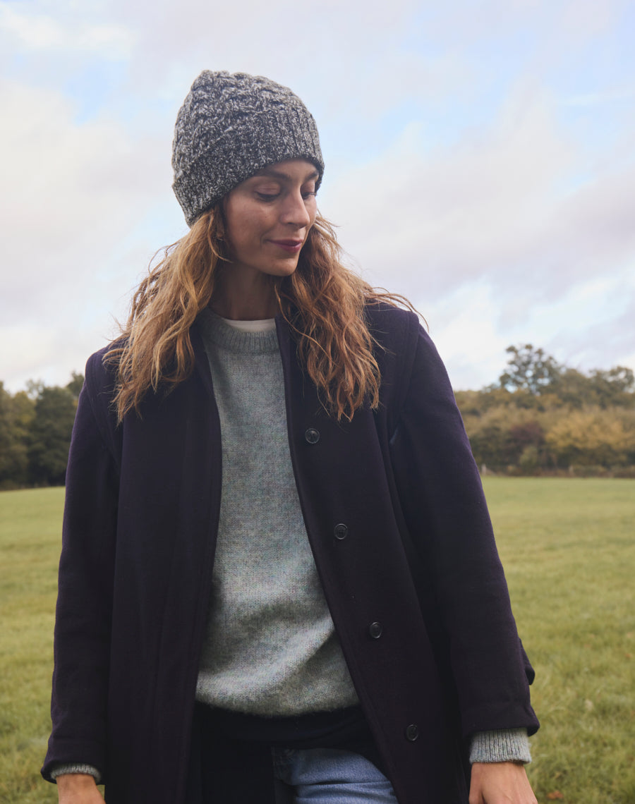 The Border Cable Hat - Moss Twist