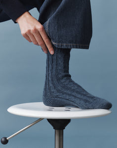 The BORDER CABLE Socks - Atlantic Blue