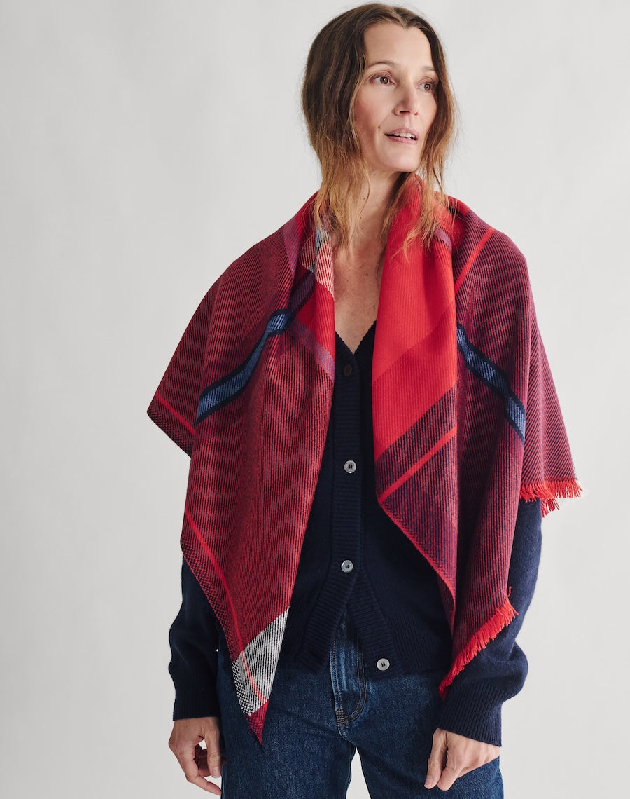 The Clauran Tartan Scarf - Cairngorms Red