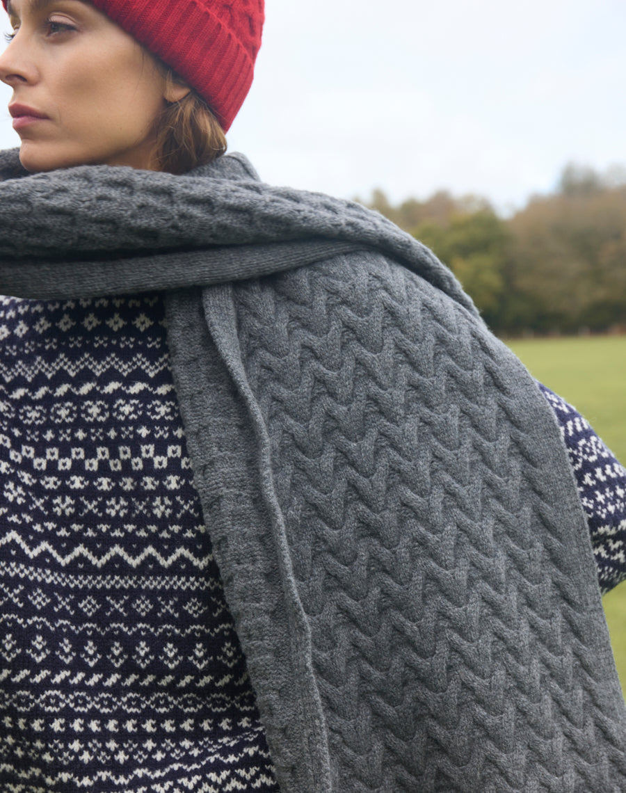 The Border Cable Scarf - Fossil