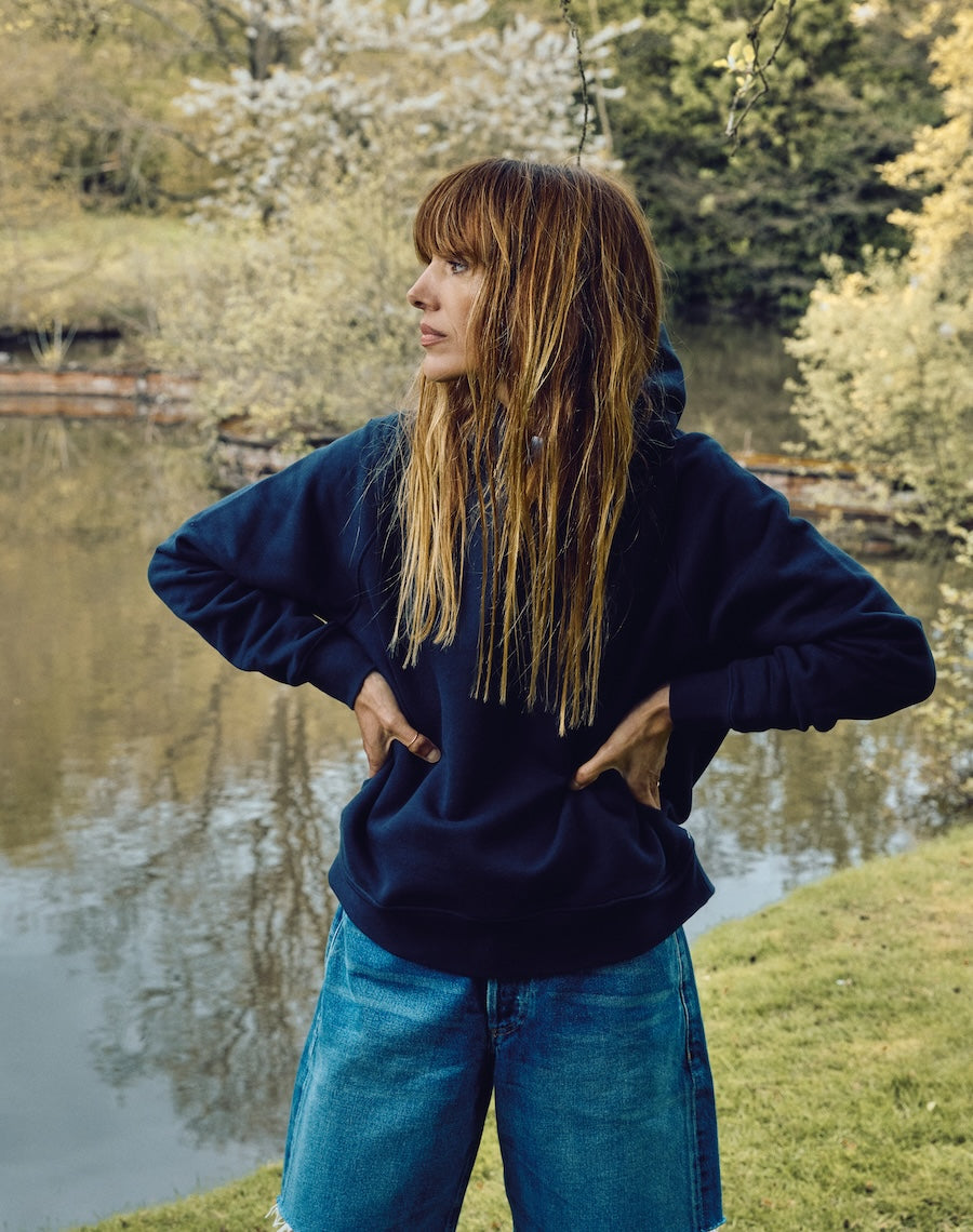 The Brushback / Hooded Sweatshirt - Navy