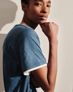 The LAYERED Tee 02 - Ocean Blue + White