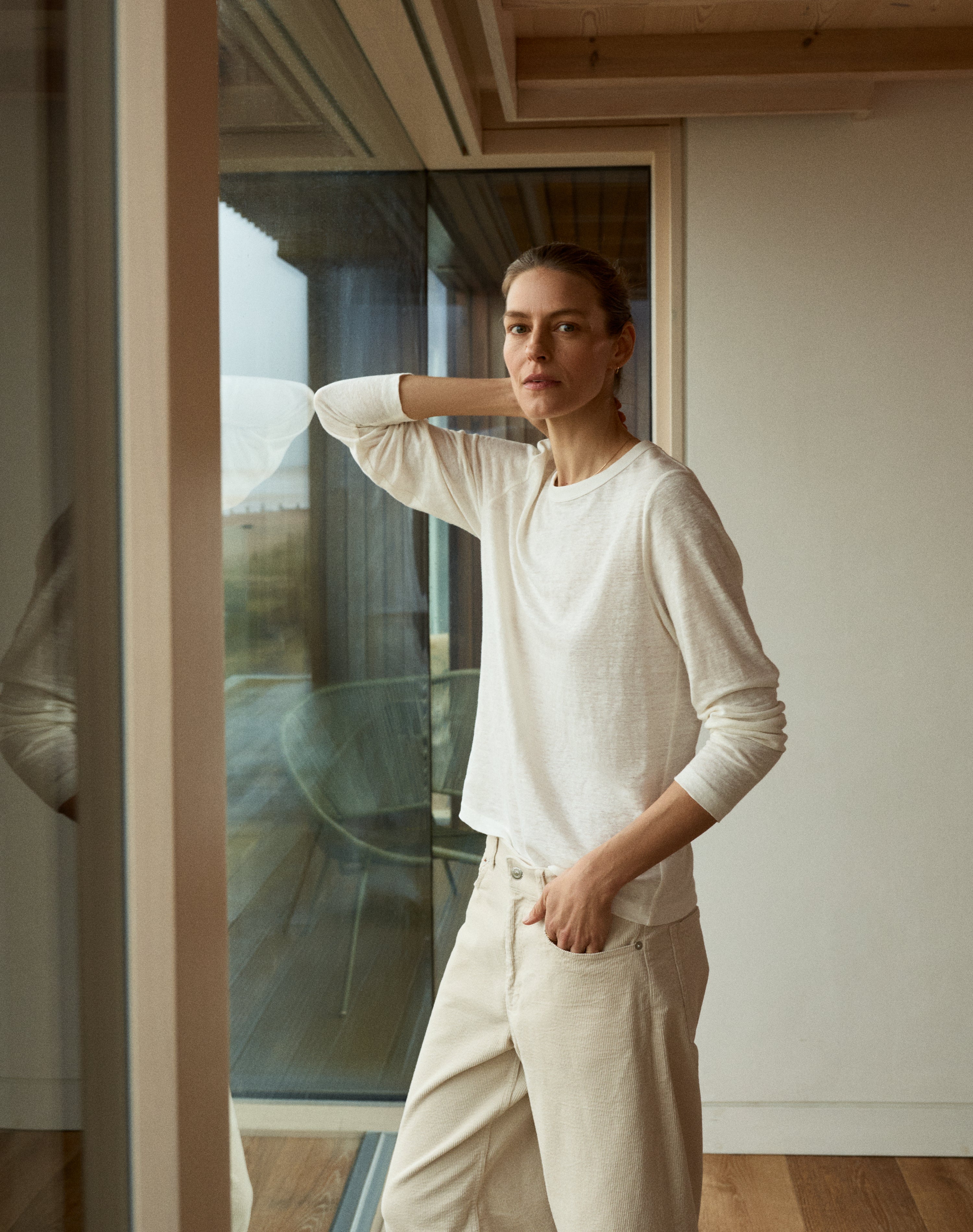 The LINEN / The Long Sleeve  - White
