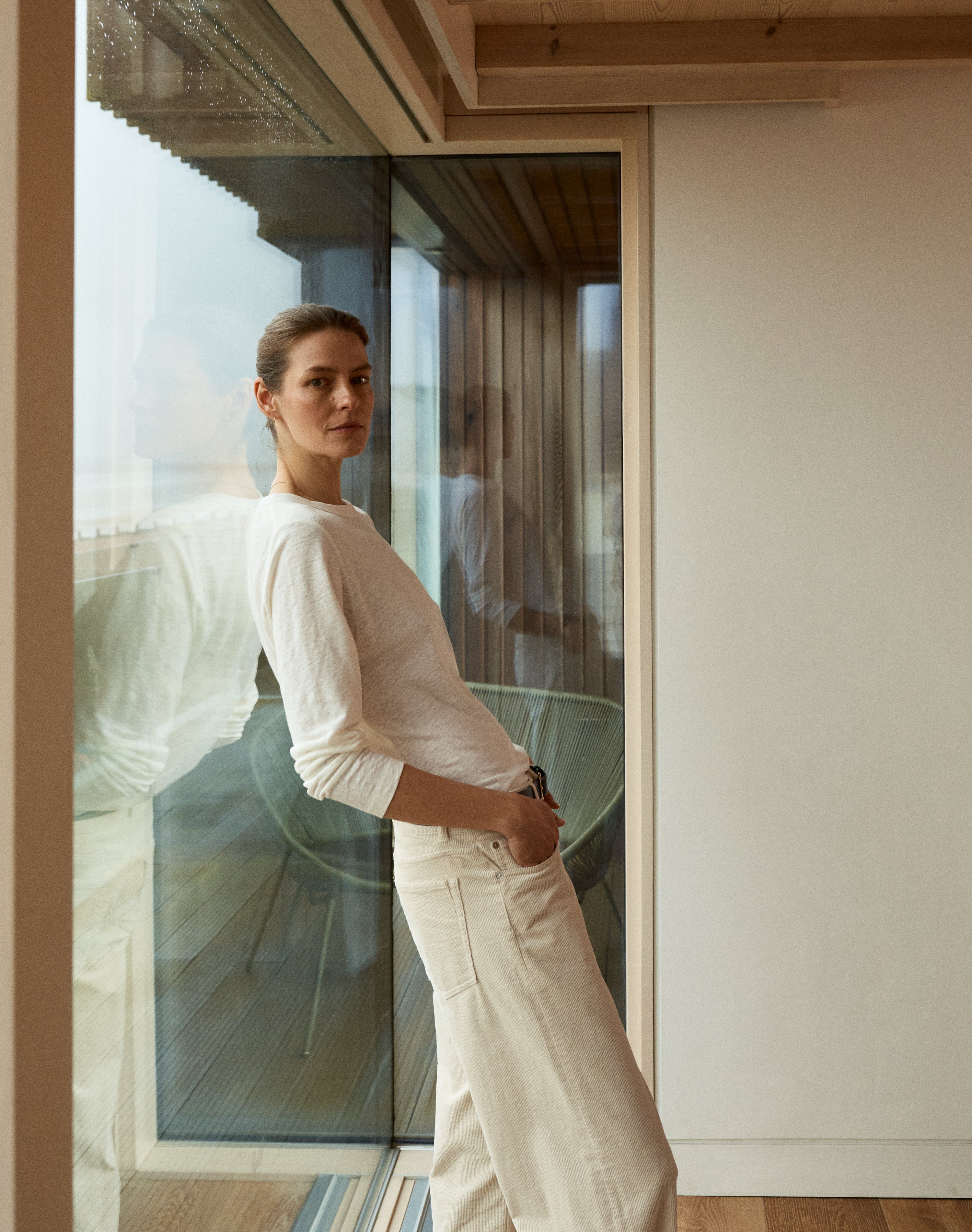 The LINEN / The Long Sleeve  - White