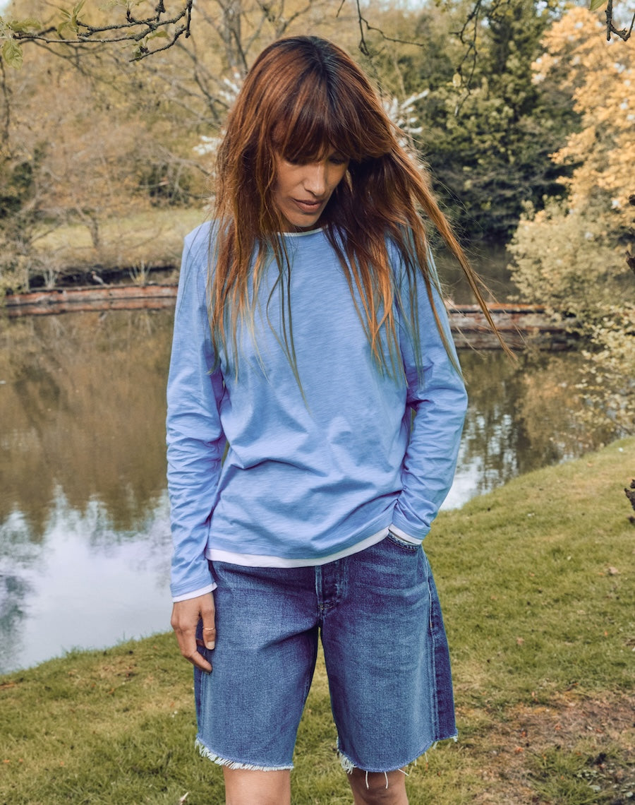 The LAYERED Tee / Long - Blue