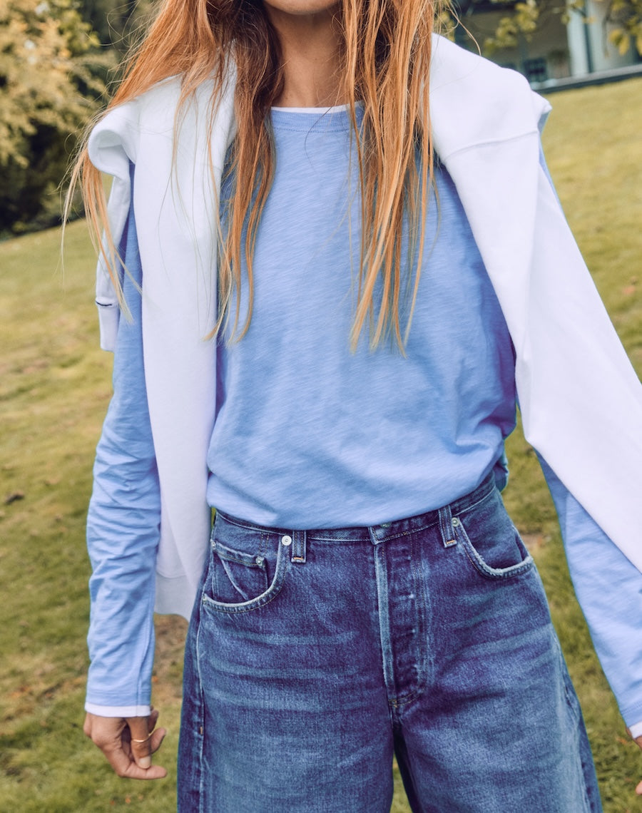The LAYERED Tee / Long - Blue