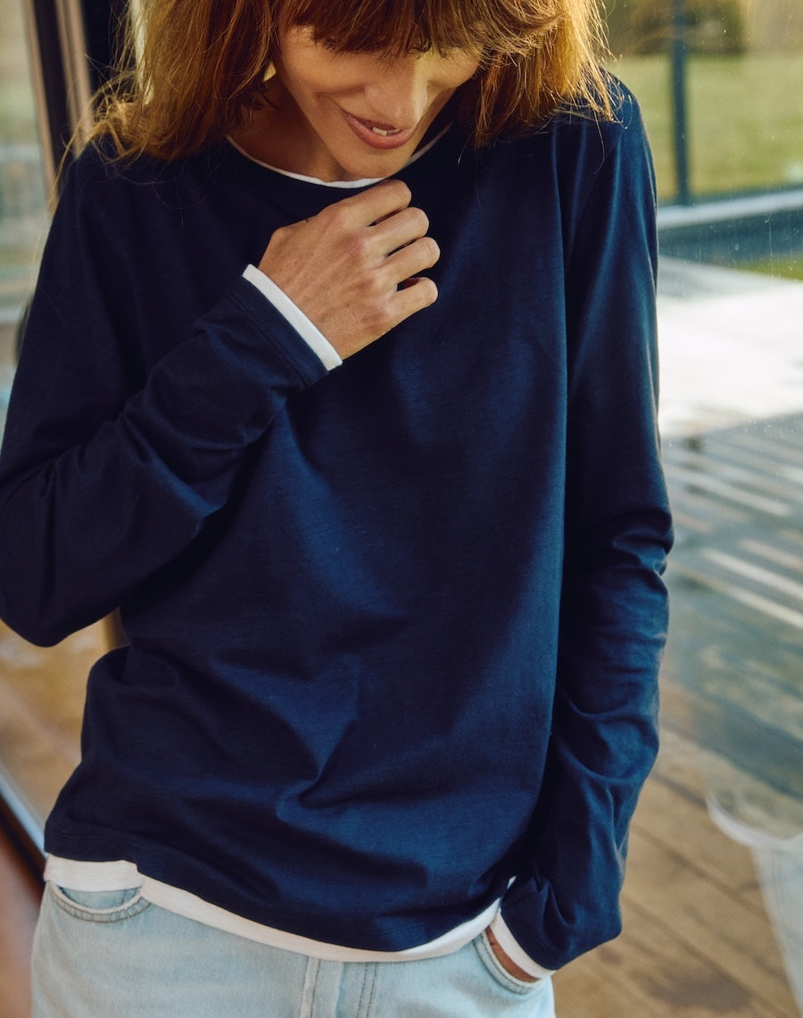 The LAYERED Tee / Long - Navy
