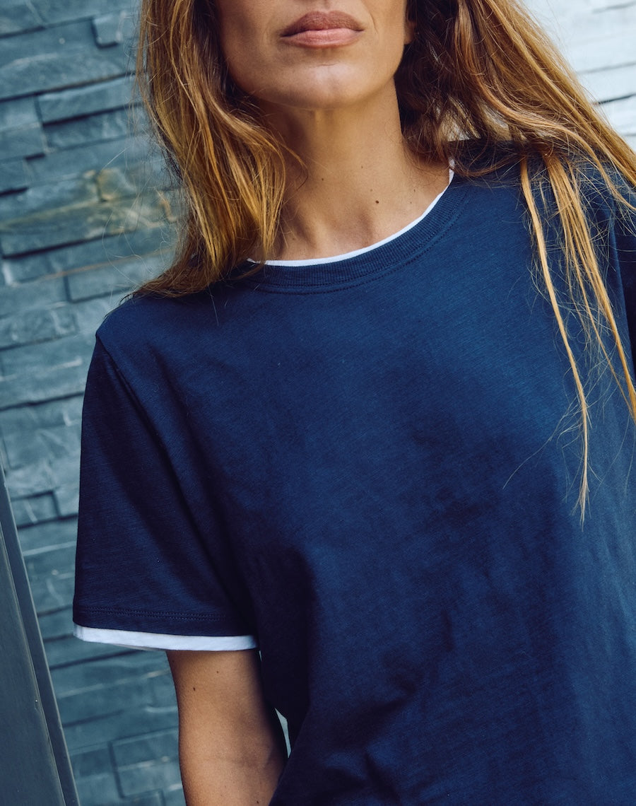 The LAYERED Tee / Short Sleeve - Navy
