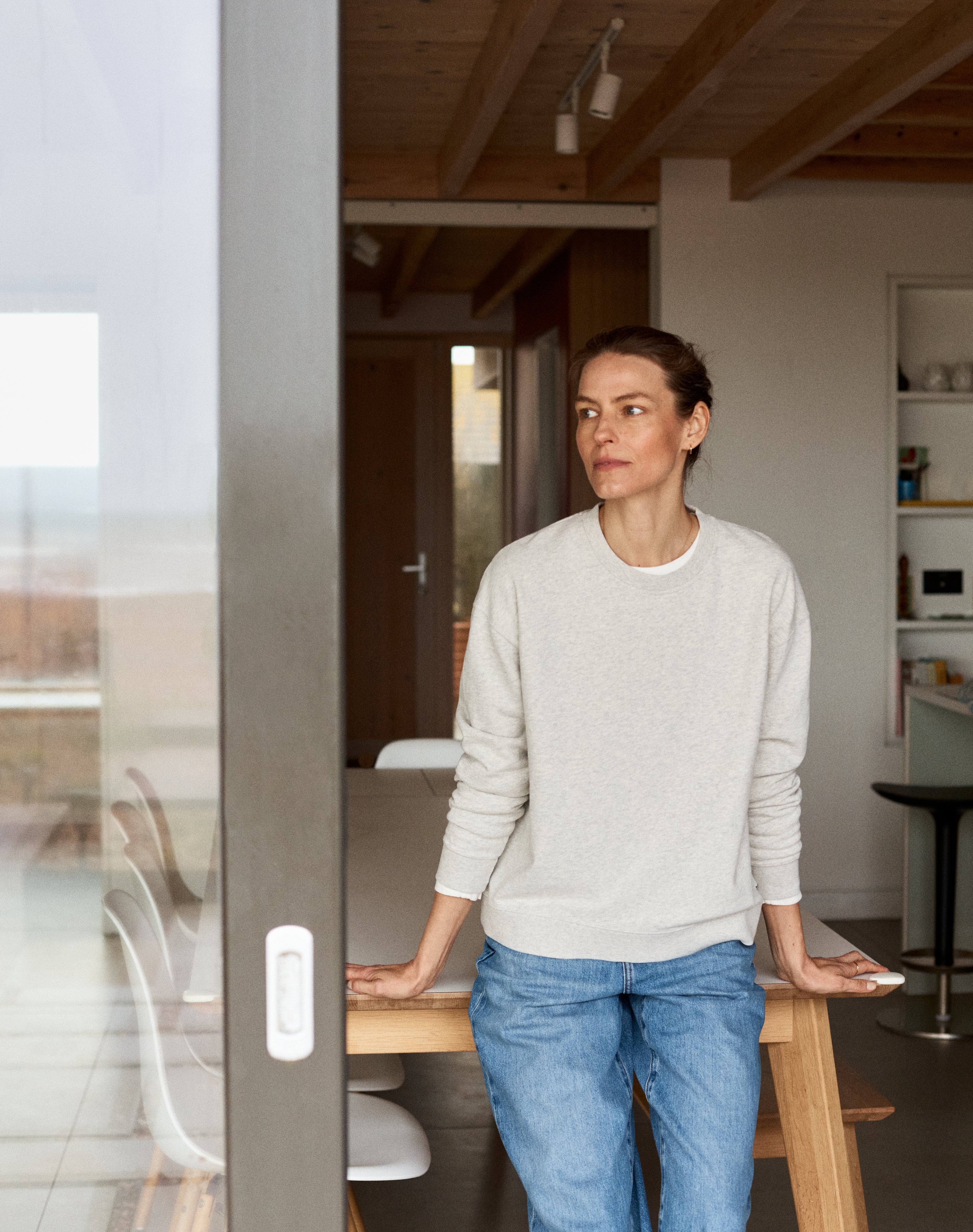 The Lived-In Loopback / Classic-Fit - Stone Grey