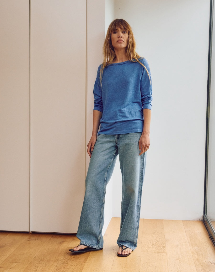 The LINEN / The Boatneck - Harbour Blue