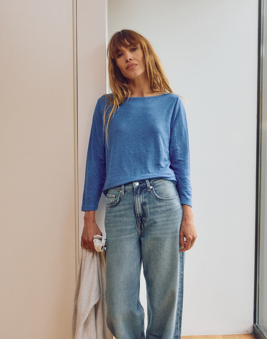 The LINEN / The Boatneck - Harbour Blue