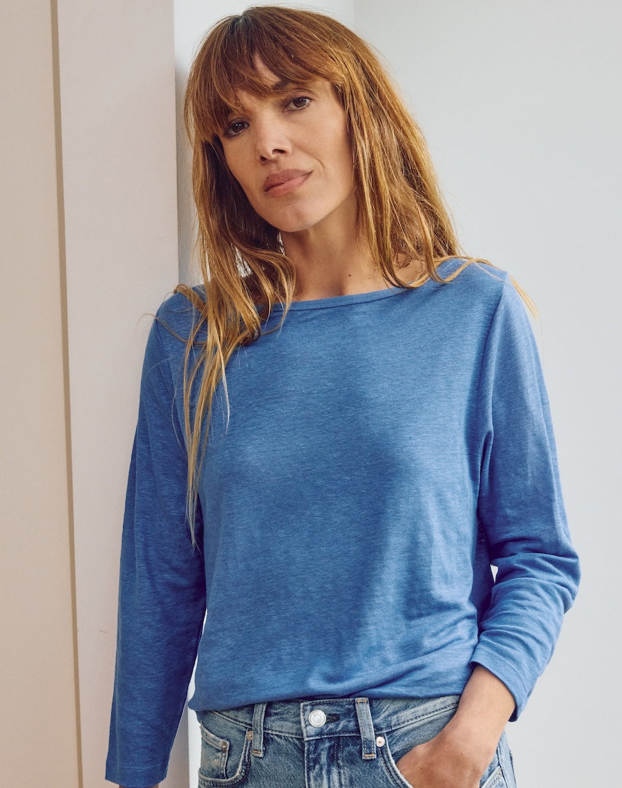 The LINEN / The Boatneck - Harbour Blue