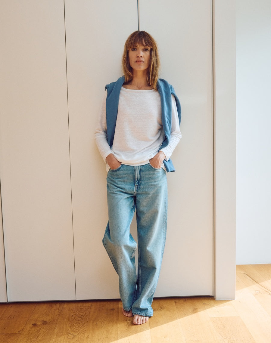 The LINEN / The Boatneck - White