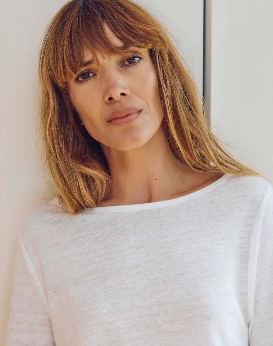 The LINEN / The Boatneck - White