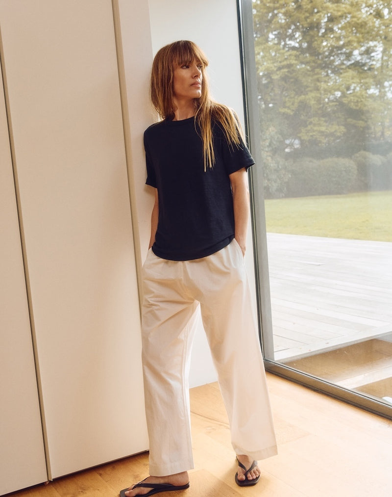 The Linen / The Classic Fit Tee - Black, Renewed + Restored