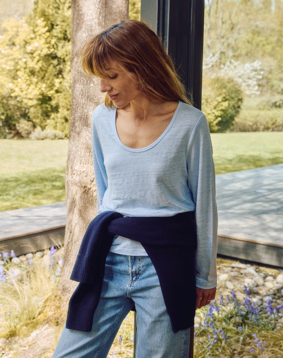 The LINEN / The Scoop - Salt Blue