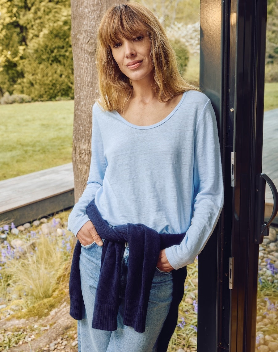 The LINEN / The Scoop - Salt Blue