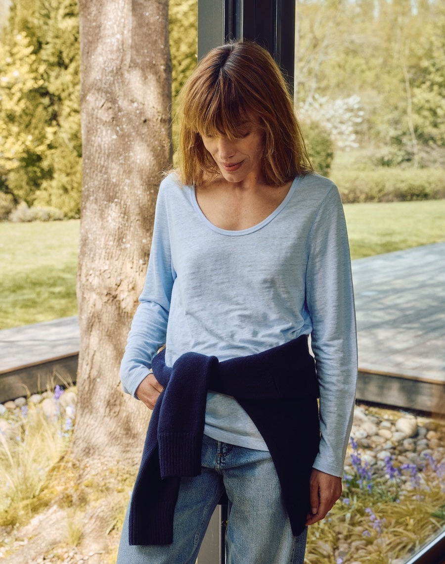 The LINEN / The Scoop - Salt Blue
