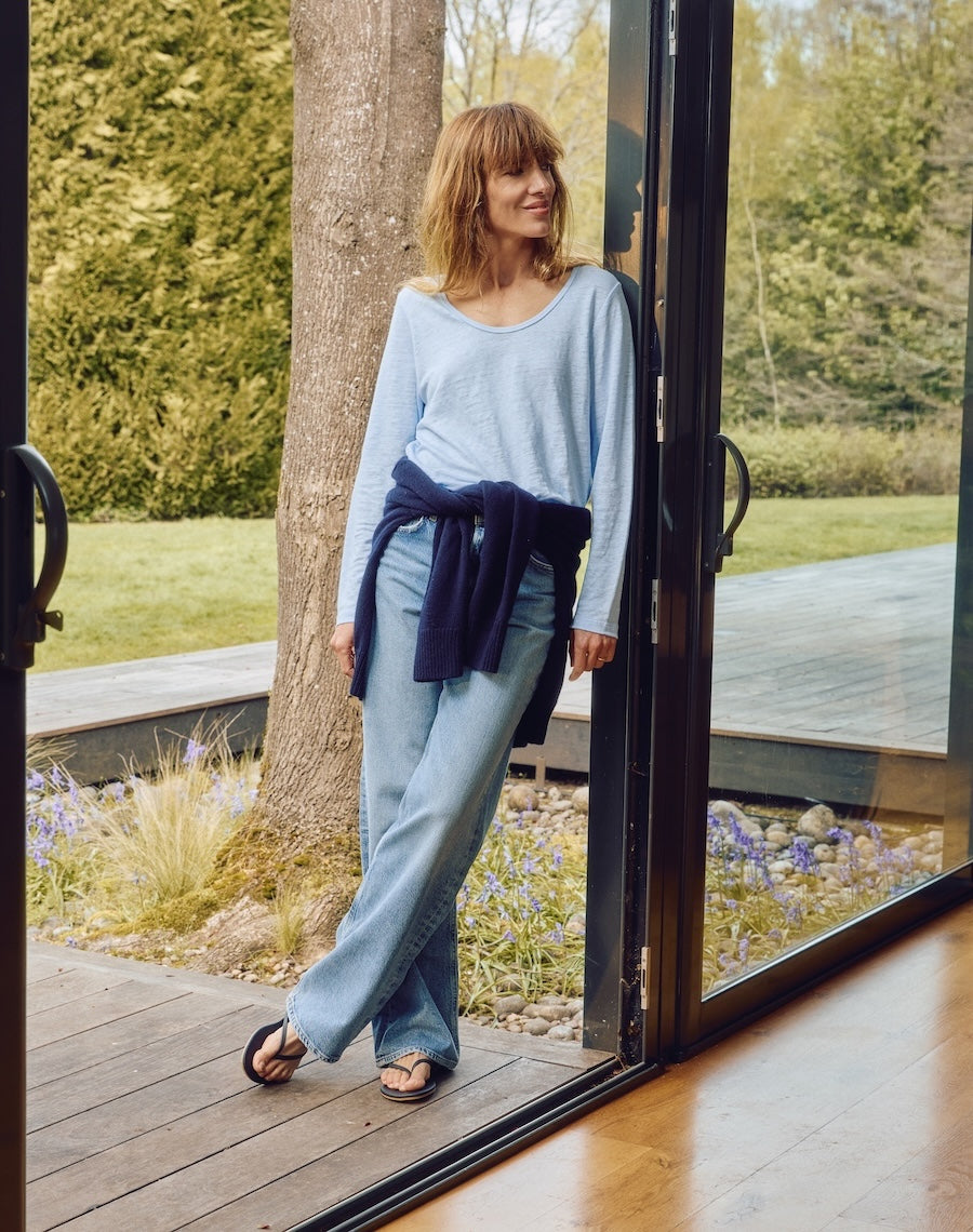 The LINEN / The Scoop - Salt Blue
