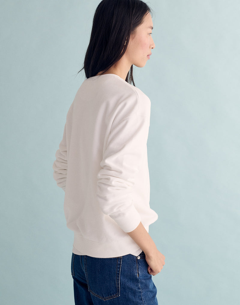 The Lived-In Loopback / Classic-Fit - White, Renewed + Restored