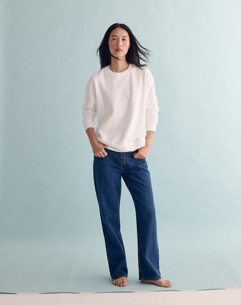 The Lived-In Loopback / Classic-Fit - White, Renewed + Restored