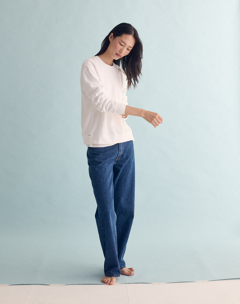 The Lived-In Loopback / Classic-Fit - White, Renewed + Restored