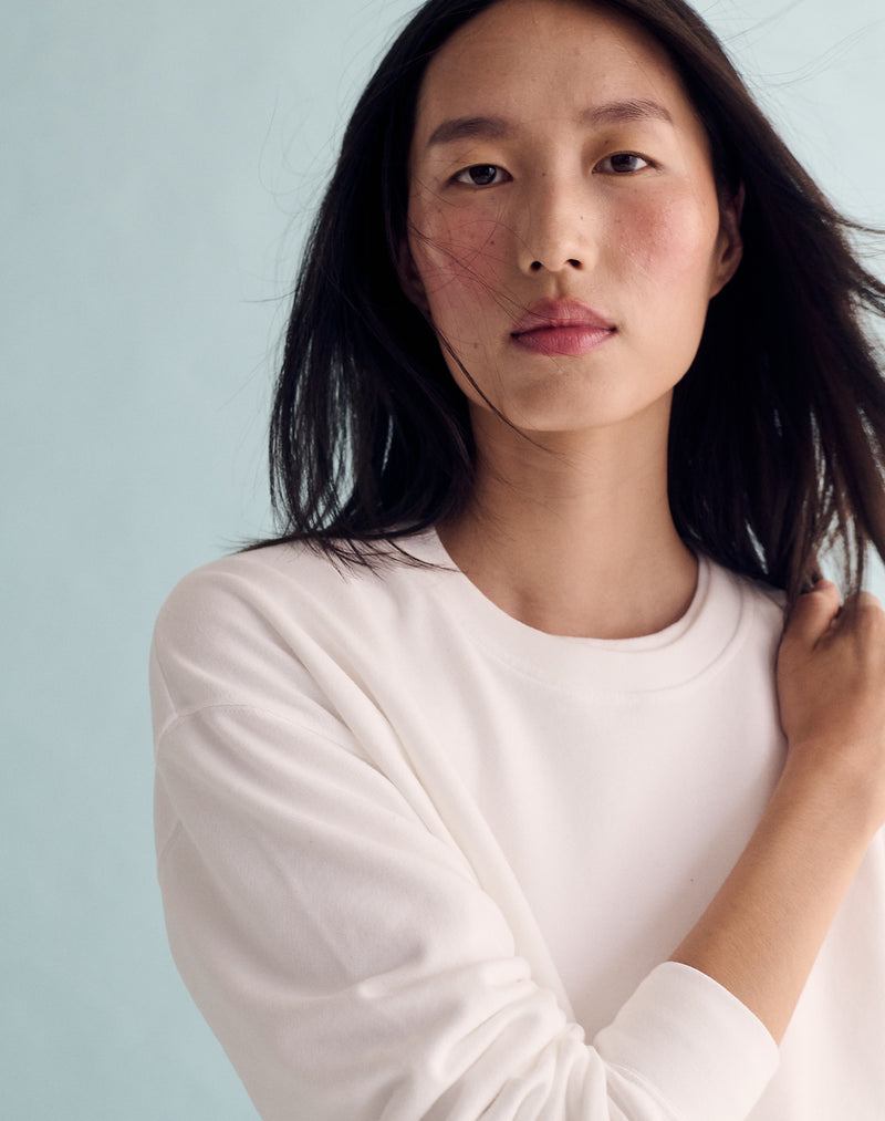 The Lived-In Loopback / Classic-Fit - White, Renewed + Restored