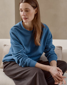 The Relaxed-fit SWEATSHIRT - Ocean Blue