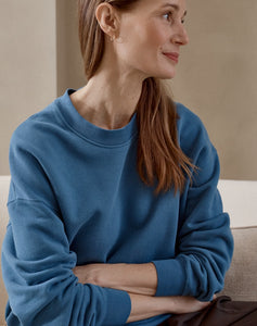 The Relaxed-fit SWEATSHIRT - Ocean Blue