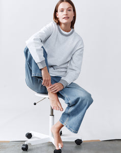 The V-Notch SWEATSHIRT - Ice + Slate