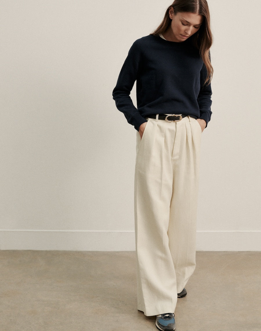 The Brushed / Vintage-fit Sweat - Navy