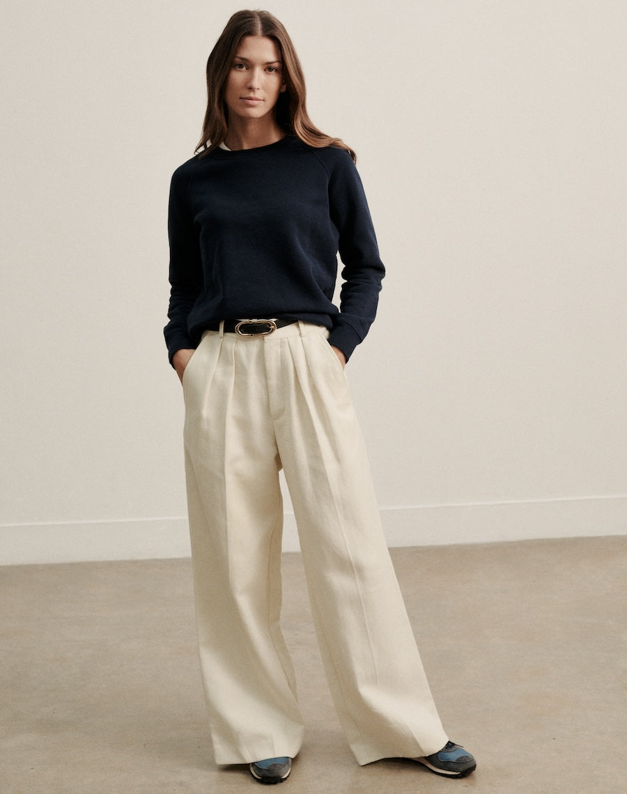 The Brushed / Vintage-fit Sweat - Navy