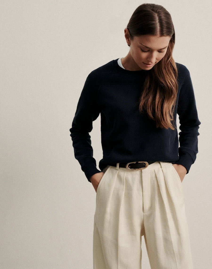 The Brushed / Vintage-fit Sweat - Navy