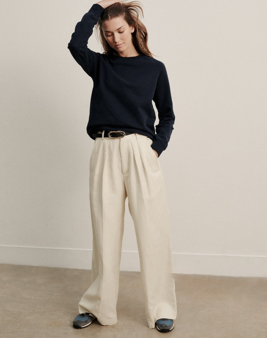 The Brushed / Vintage-fit Sweat - Navy