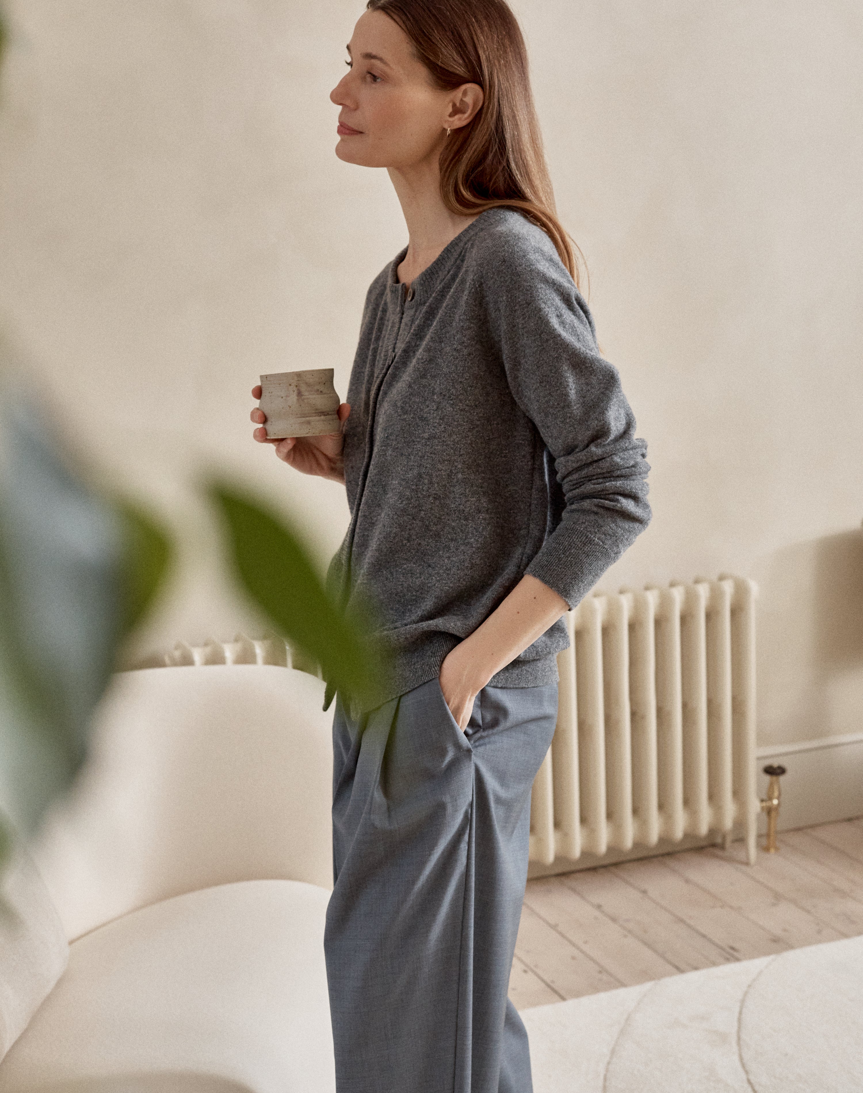 The WEEKEND CARDIGAN - Atlantic Grey, Renewed + Restored