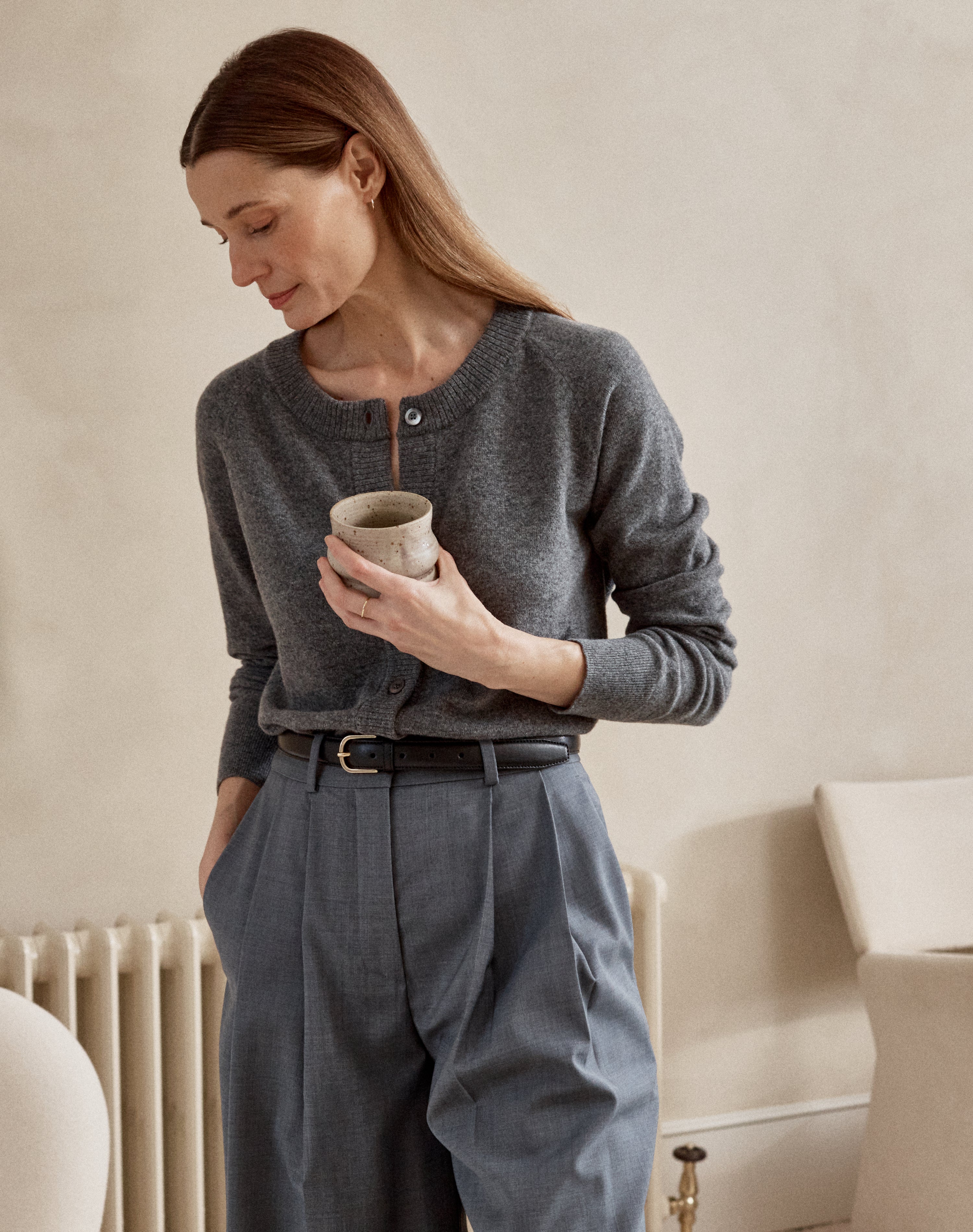 The WEEKEND CARDIGAN - Atlantic Grey, Renewed + Restored