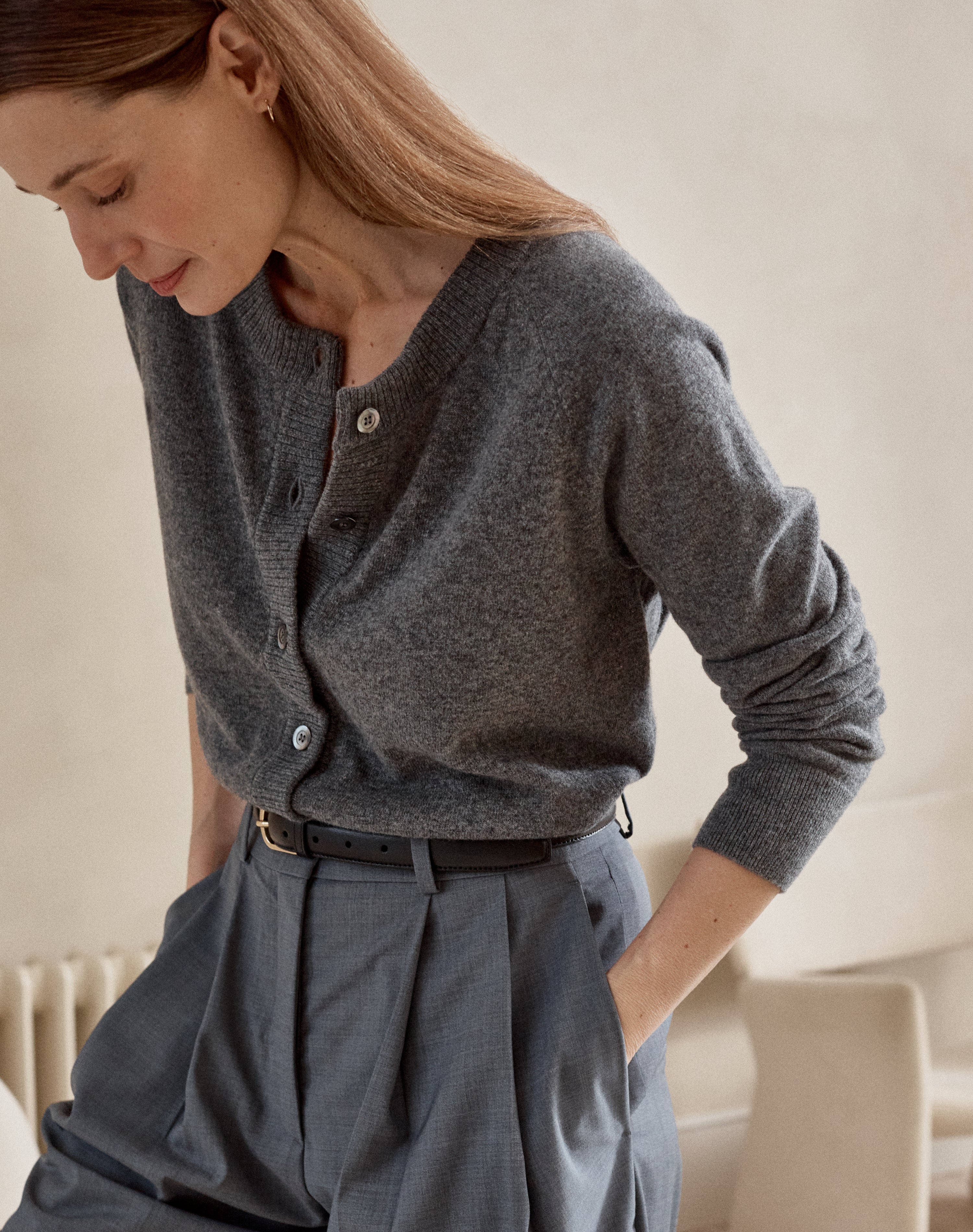 The WEEKEND CARDIGAN - Atlantic Grey, Renewed + Restored