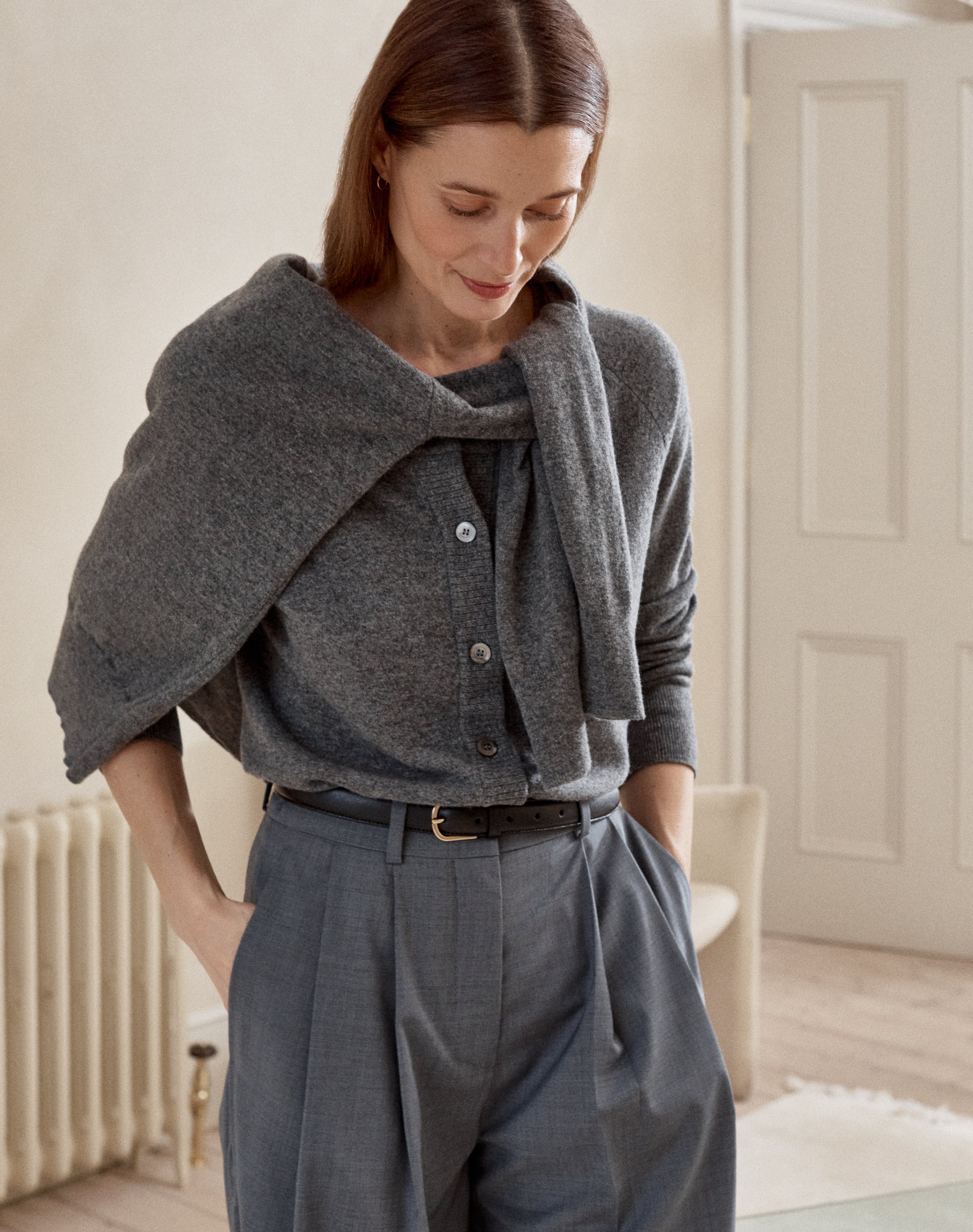 The WEEKEND CARDIGAN - Atlantic Grey, Renewed + Restored