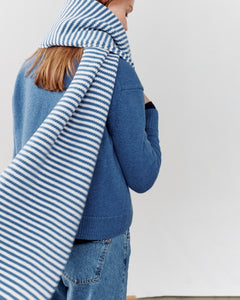 The Winter Weekend SCARF - Nordic Blue & Ice White