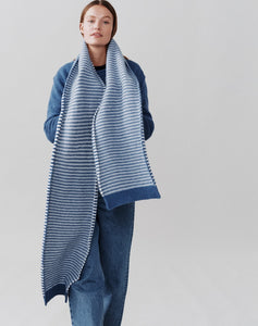 The Winter Weekend SCARF - Nordic Blue & Ice White