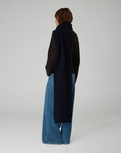 The BORDER CABLE Cardigan - Carob