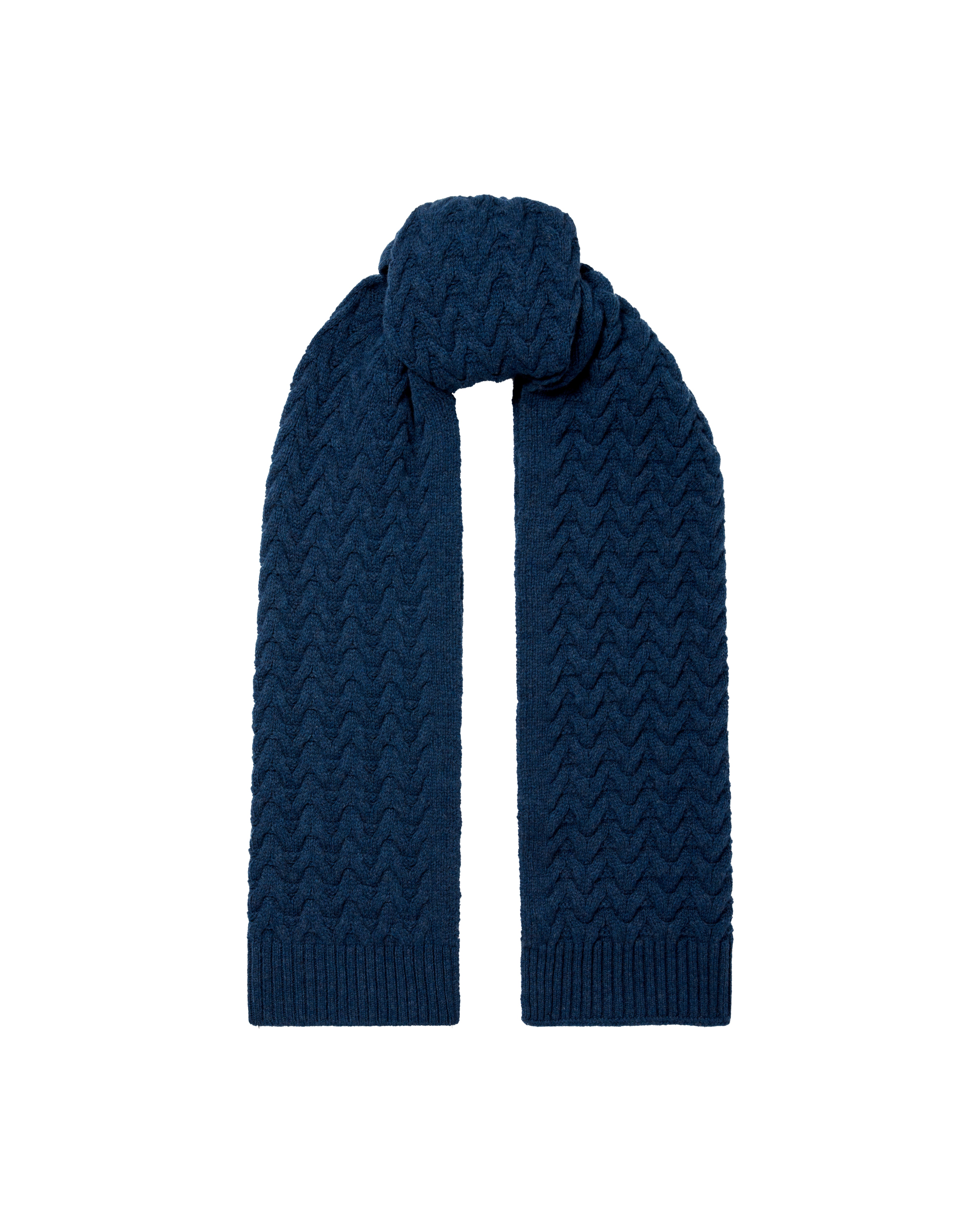 The Border Cable Scarf - Atlantic Blue