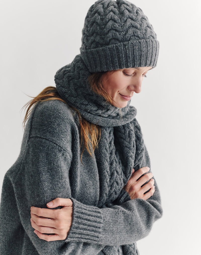 The Border Cable Hat - Fossil
