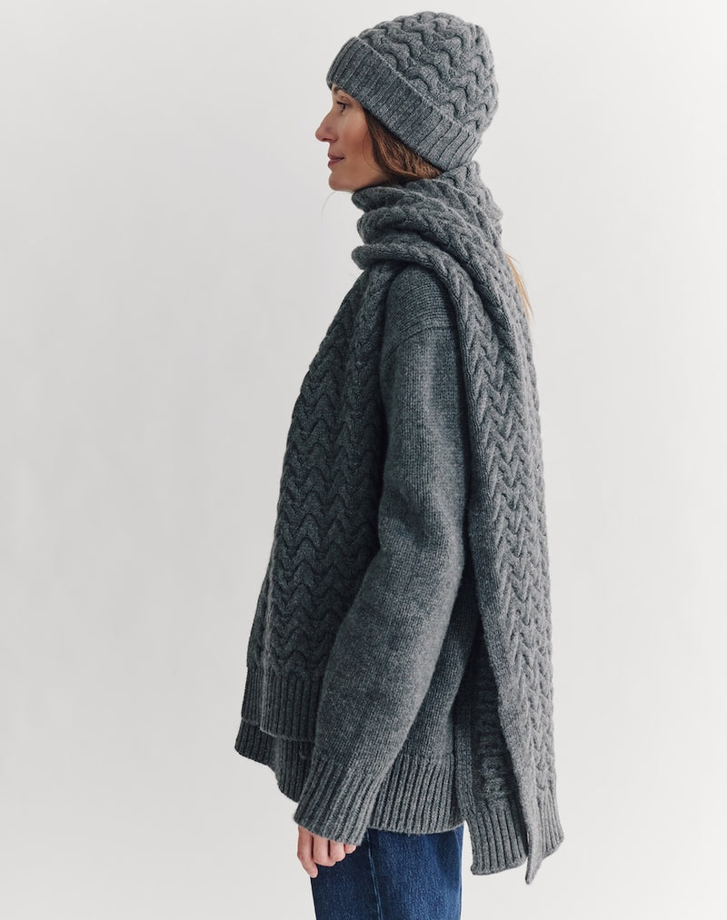 The Border Cable Scarf - Fossil