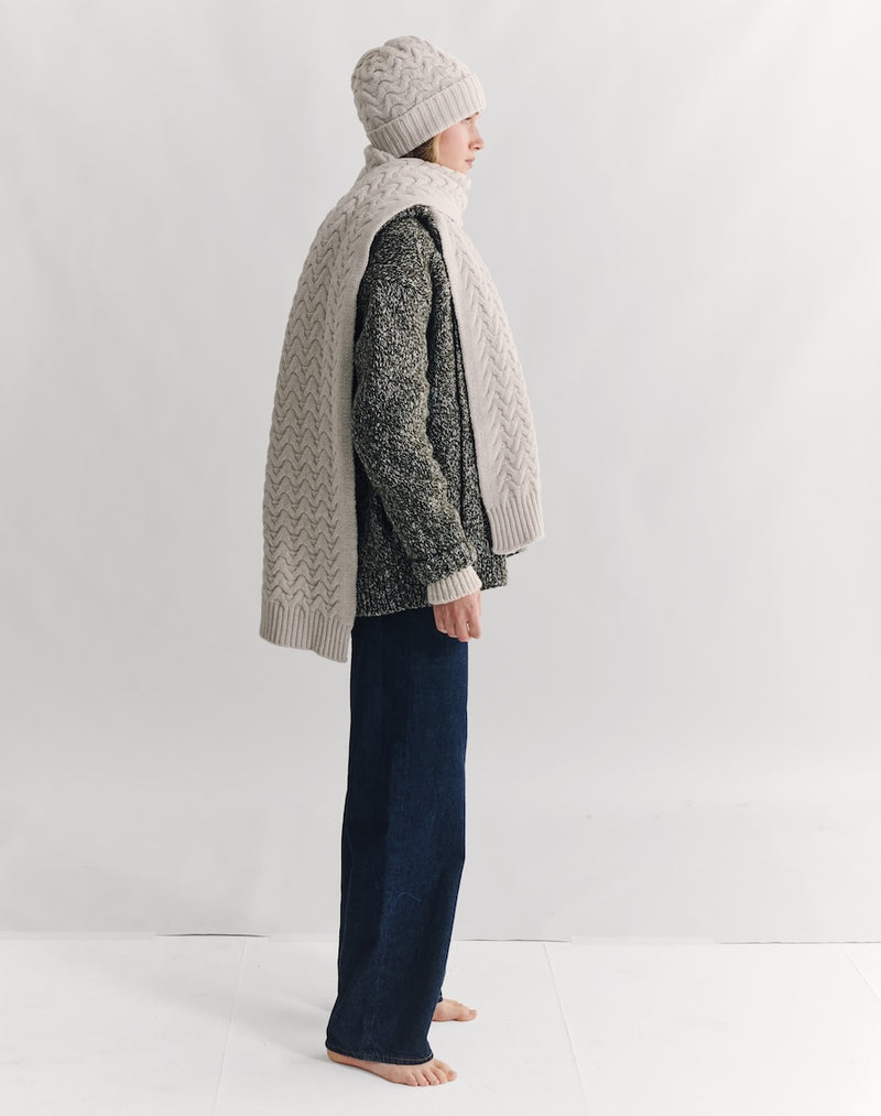 The Border Cable Scarf - Lait