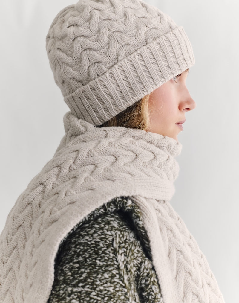 The Border Cable Scarf - Lait