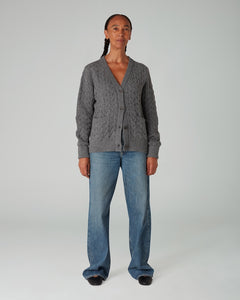 The CABLE CARDIGAN - Atlantic Grey